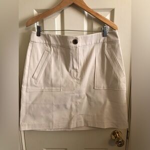 Ann Taylor Pencil Skirt Women’s Size 14 P Petite Beige Cotton 20” Length